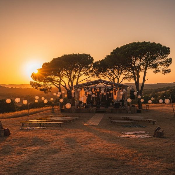 Festival de música al atardecer